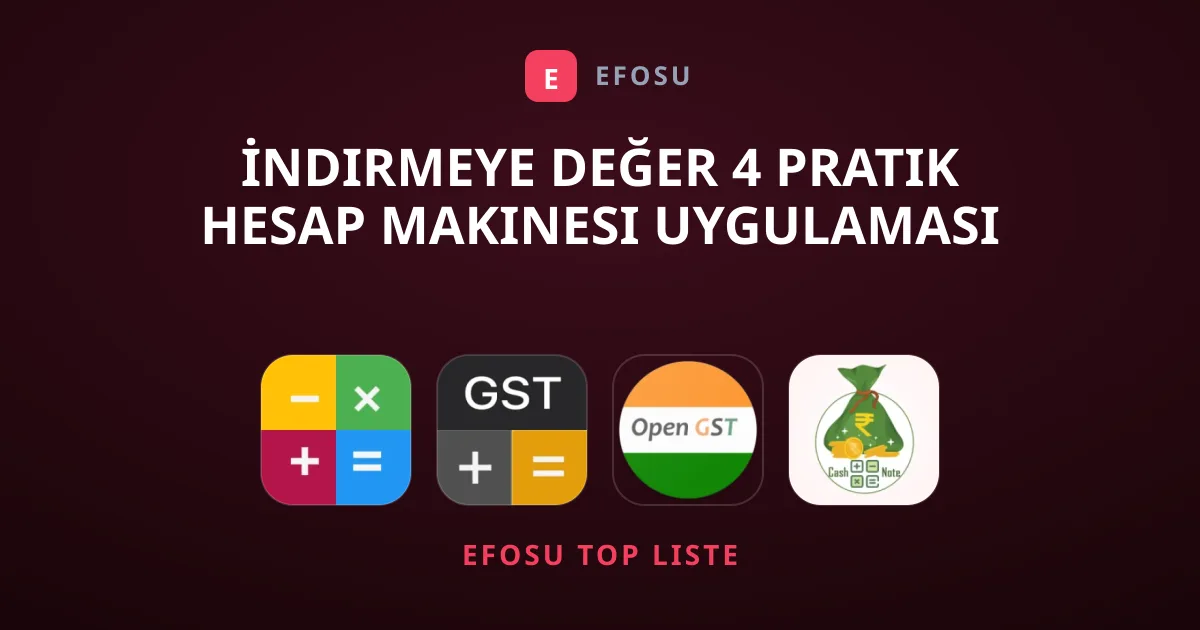 İndirmeye Değer 4 Pratik Hesap Makinesi Uygulaması